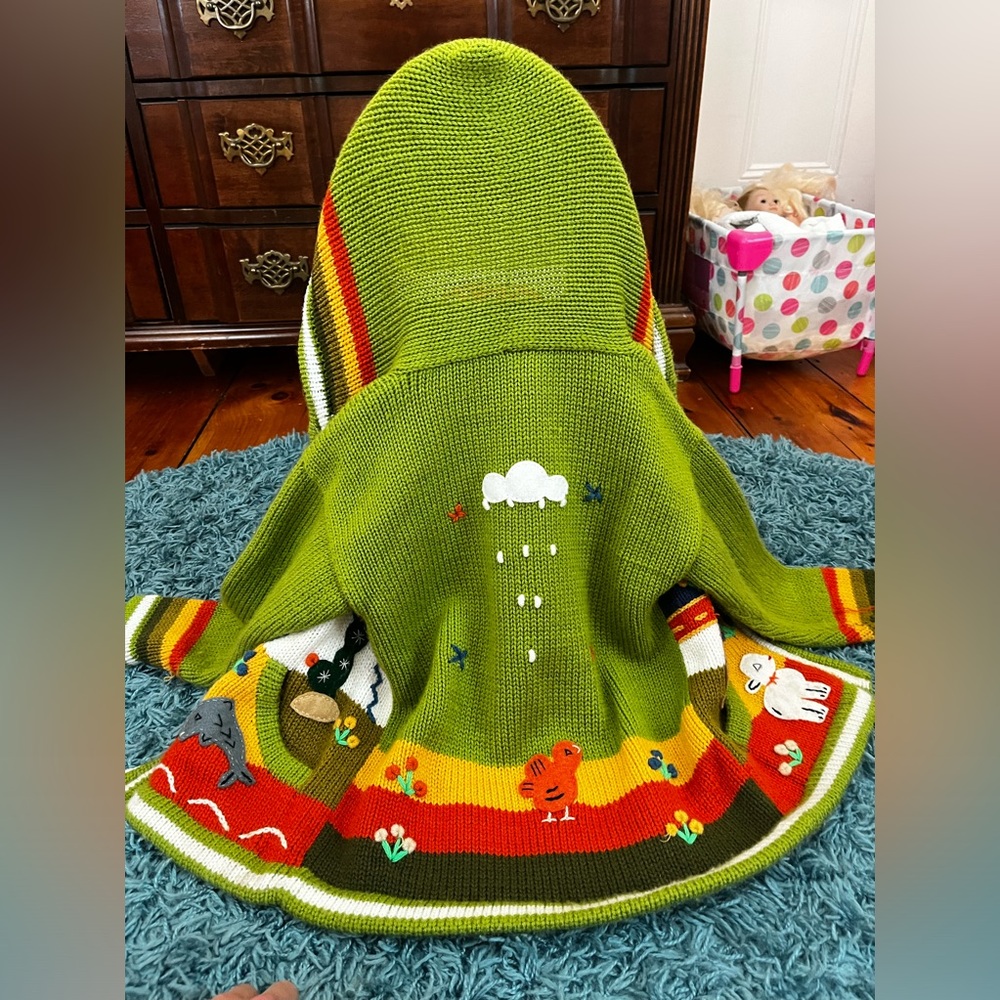 Beautiful green knit sweater 4T